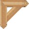 Ekena Millwork Traditional Arts and Crafts Rough Sawn Bracket w/ Offset Brace, Western Red Cedar, 8"W x 26"D x 26"H BKT0806X26X26TRA03RWR - alternate 3